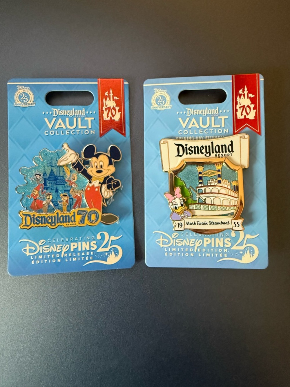 Disney Vault Pins: Commemorative Disneyland Pins - Limited Edition Set of 2